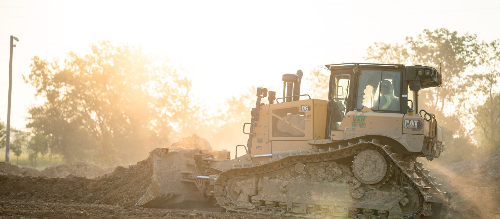 Veit Employee Moving Dirt With CAT D6