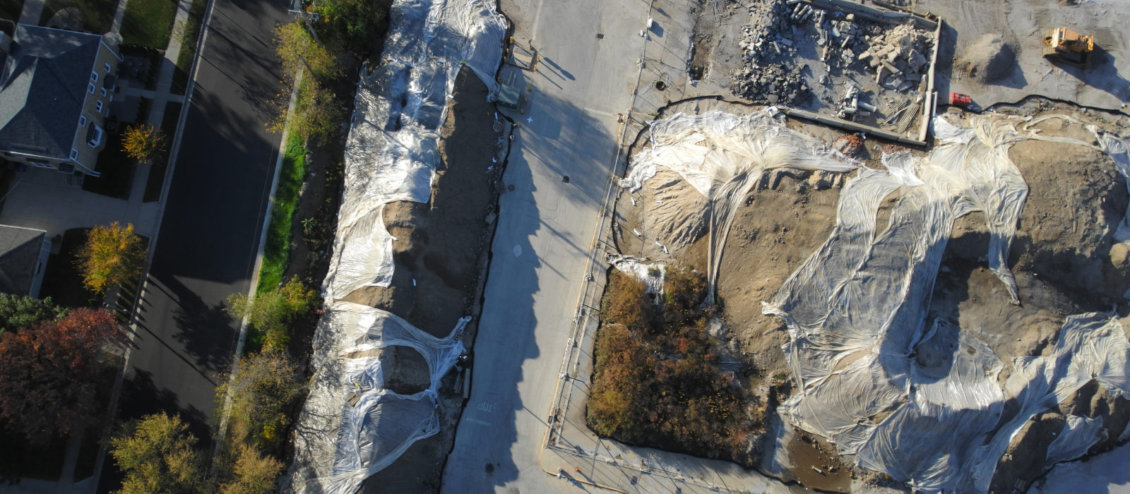 Aerial View Of Bayshore Mall Ongoing Earthwork Project