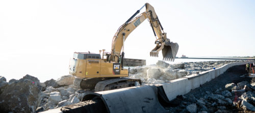 Veit Bulldozer in Action at Demolition Project