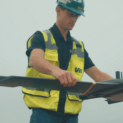 Veit Employee working with GPS drone