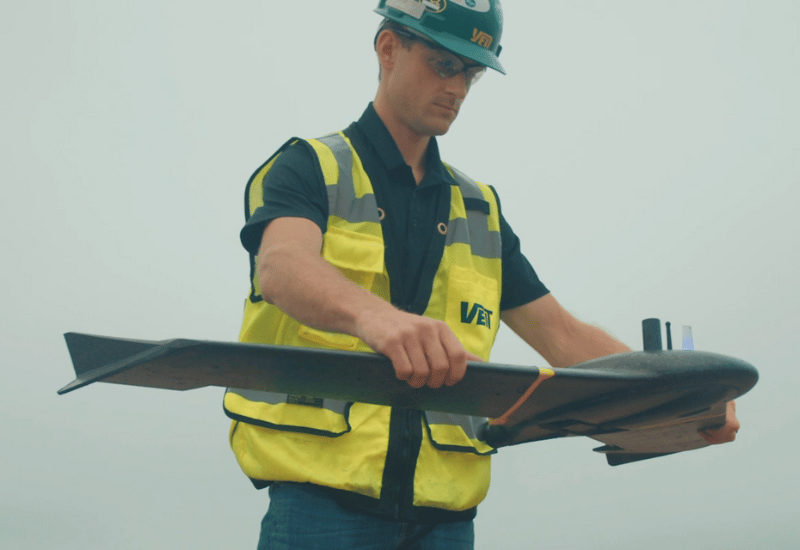 Veit Employee working with GPS drone