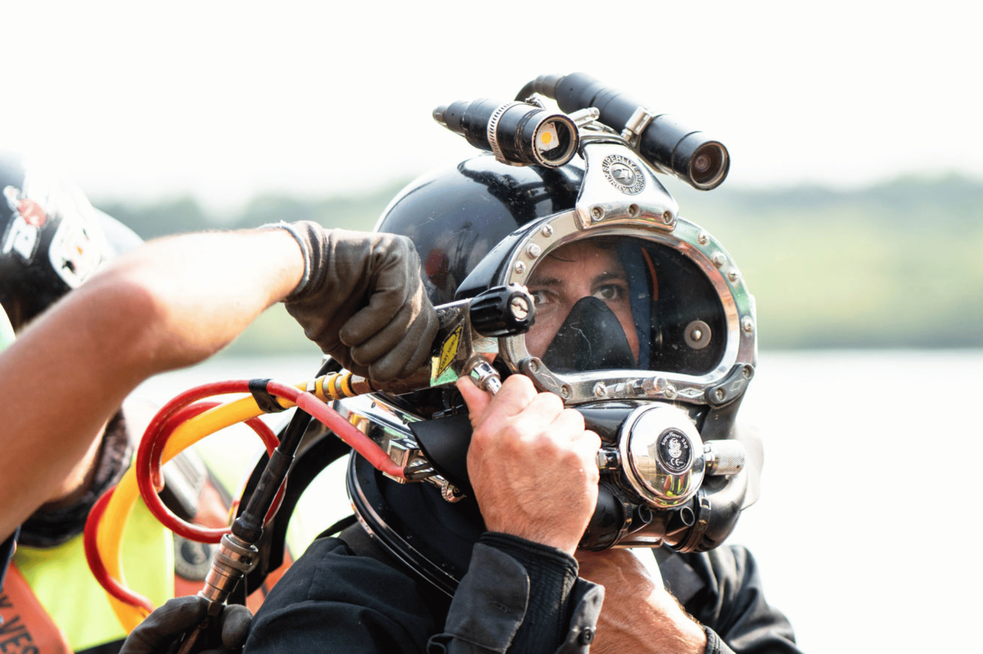 Marine Diver in Safety Gear