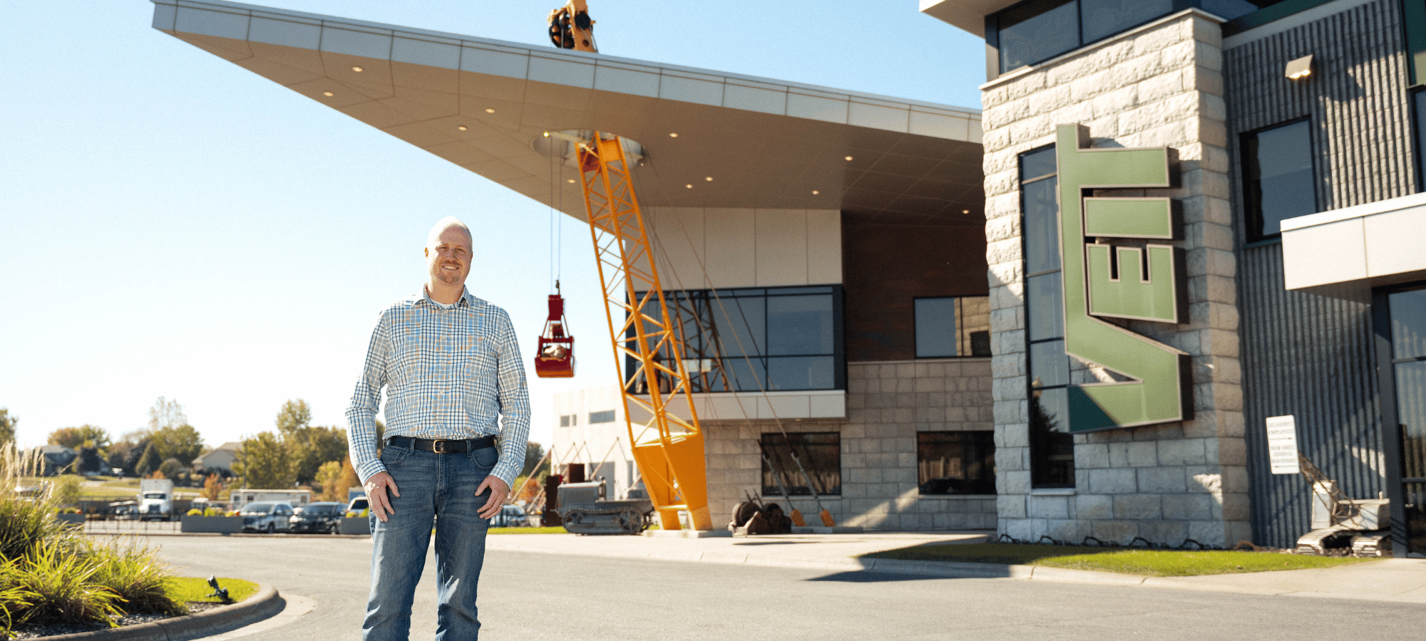 Project Manager Standing Outside Veit Headquarters