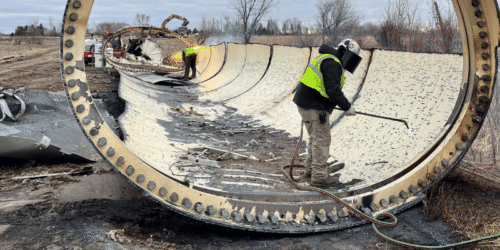 Veit worker demolition and torching