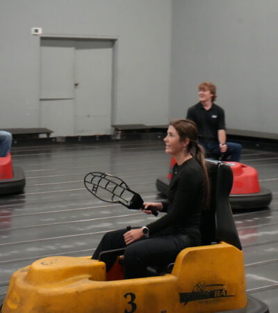 Interns having fun playing whirlyball