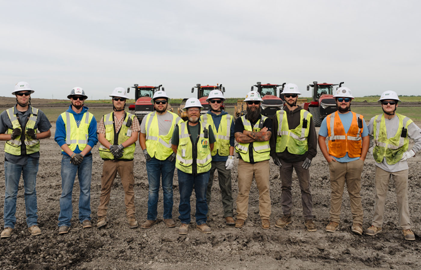 Team of Veit employees at job site